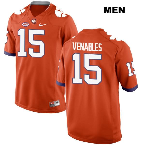 Men's Clemson Tigers #15 Jake Venables Stitched Orange Authentic Style 2 Nike NCAA College Football Jersey ONV0646YS